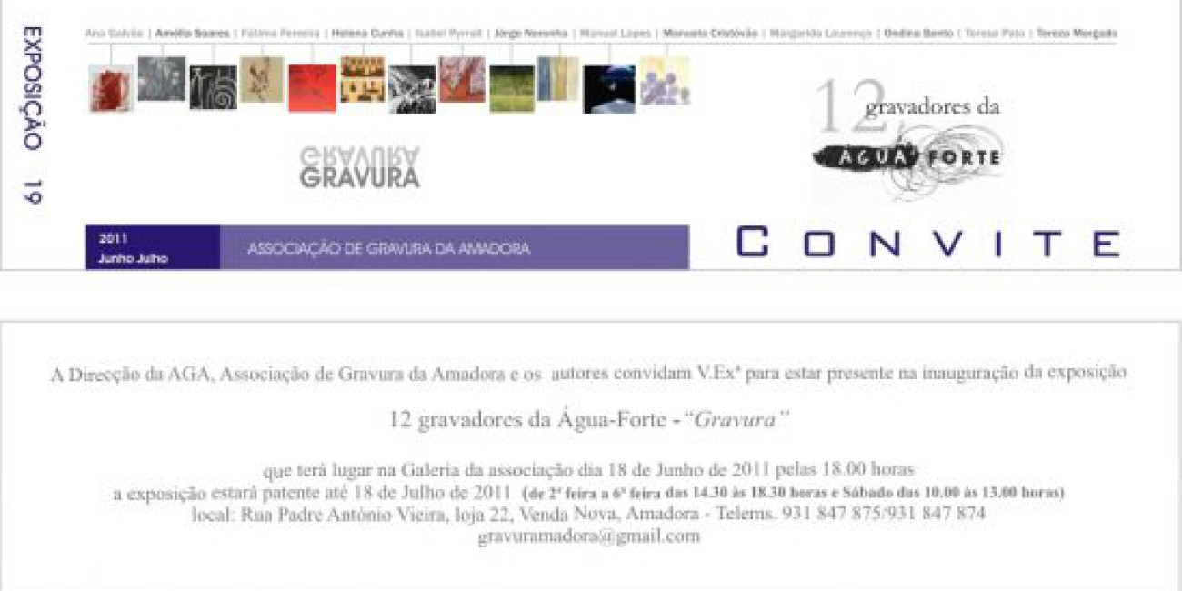 A Água-Forte expõe na Associação de Gravura da Amadora