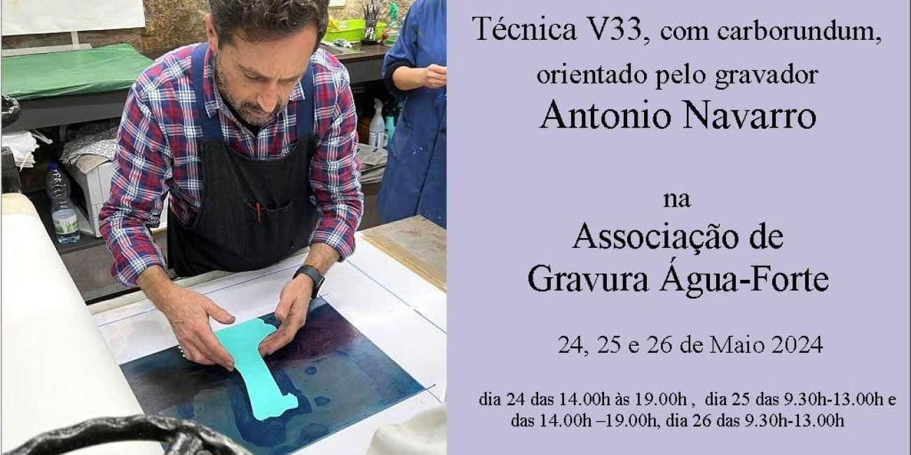 V33 Printmaking Workshop, by Spanish printmaker Antonio Navarro