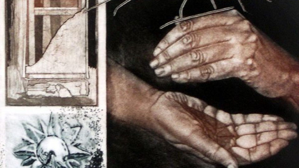 Visão - Hei-de pegar nos meus olhos, deitá-los num mar sem fundo (pormenor) · água- forte, água tinta e verniz mole · 39,5 x 50,0cm