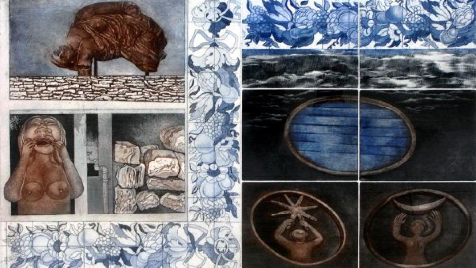  ... e Sol, e Lua, e Grito · água-forte e água tinta · 2000 · 30,0 x 47,0cm