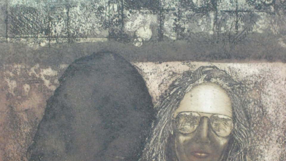 A Sombra e Eu · água-forte, água tinta e verniz mole · 1998 · 42,5x30,0cm