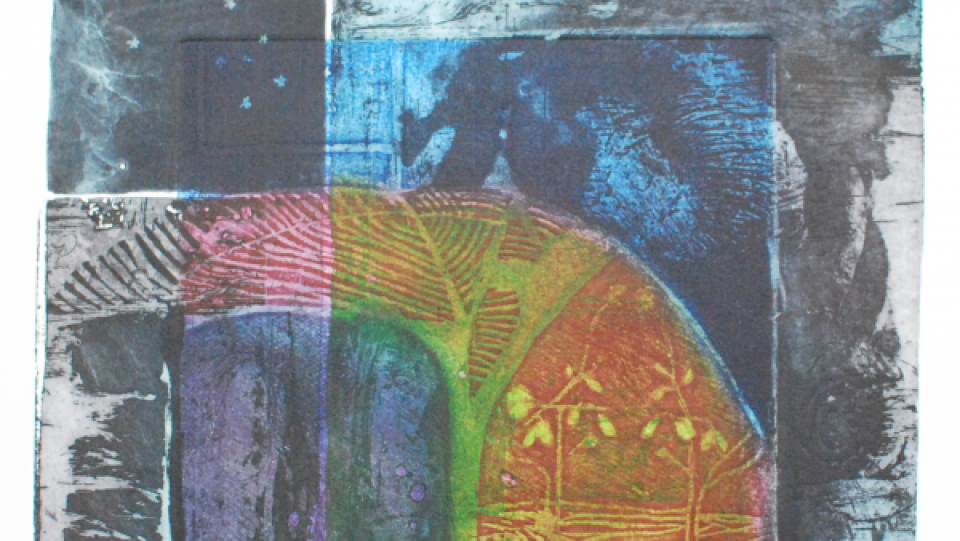 Noite · água-forte, água tinta e verniz mole · 2001 · 24,0x29,5cm